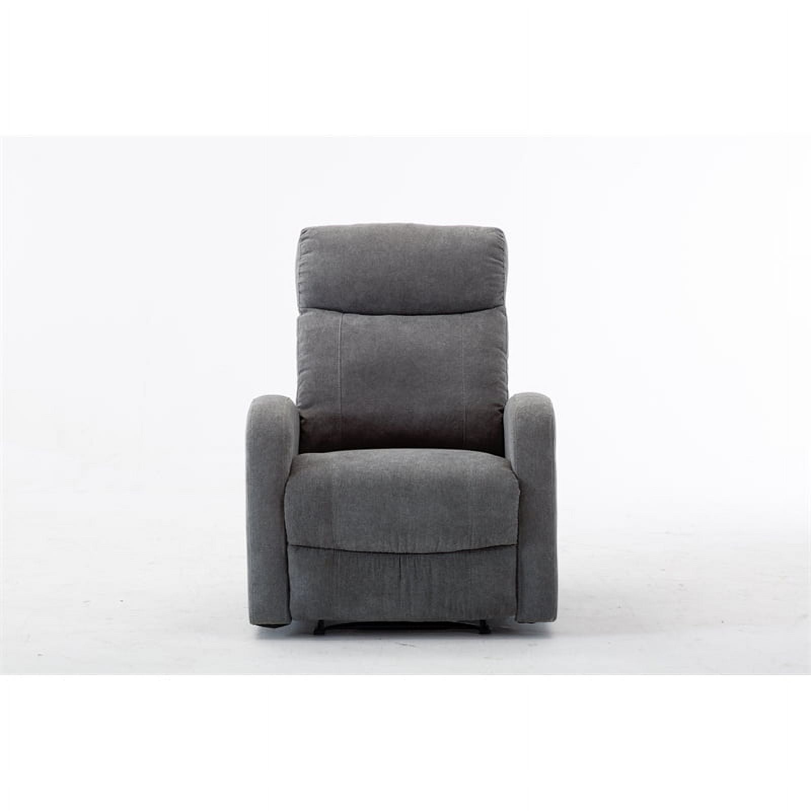3-Piece Reclining Chenille Fabric Sofa Set Light Gray J3563