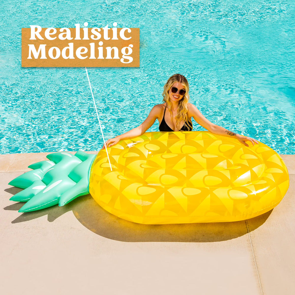 84" Giant Inflatable Pineapple Pool Float C817651