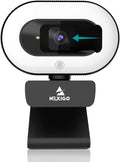 1080P Webcam with Ring Light and Privacy Cover K50529