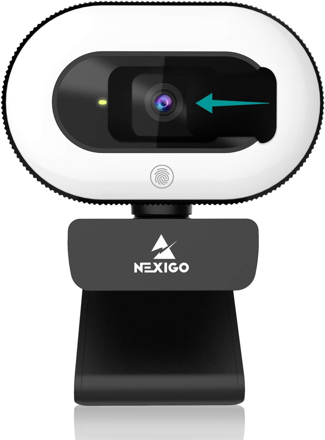 1080P Webcam with Ring Light and Privacy Cover K50529