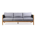 Gray Acacia Wood Outdoor Patio Sofa with Fabric W368