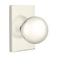 Polished Nickel Double Dummy Orb Door Knob and Rectangular Rose E945