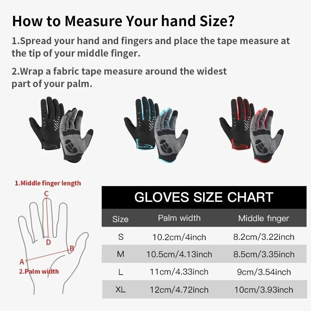 Full Finger Breathable Gel Pad Cycling Gloves Y9144