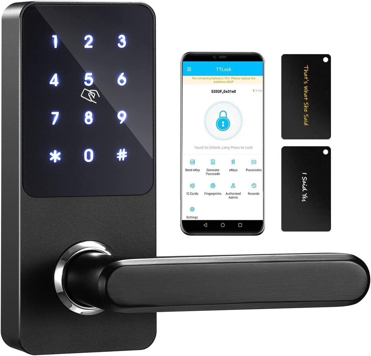Keyless Smart Lock with Keypad and Bluetooth J62615