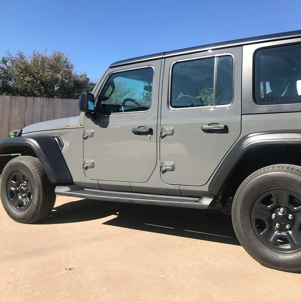 Running Boards Side Steps Bars For Jeep Wrangler Unlimited 4DR O25069