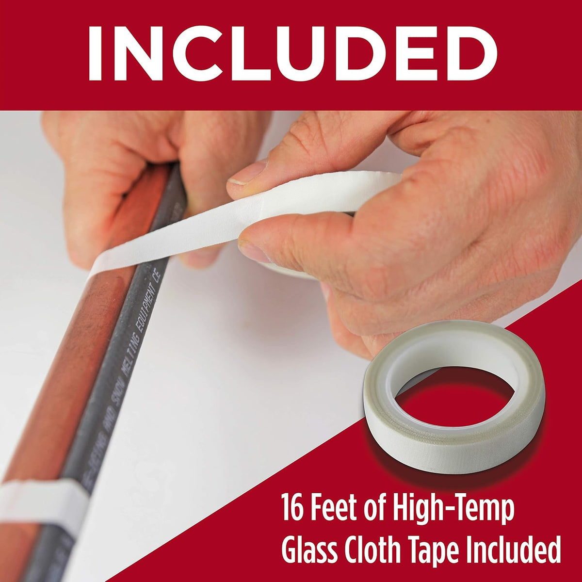 60 Feet Self-Regulating 120 Volt Heat Cable with Built-in Thermostat J18592