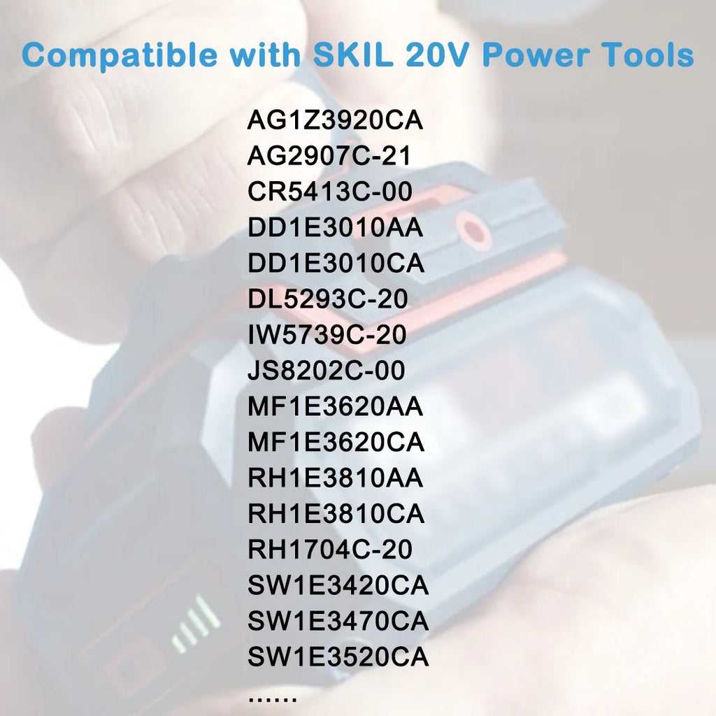 20V 6.0AH Lithium Battery for Cordless Power Tools O47939