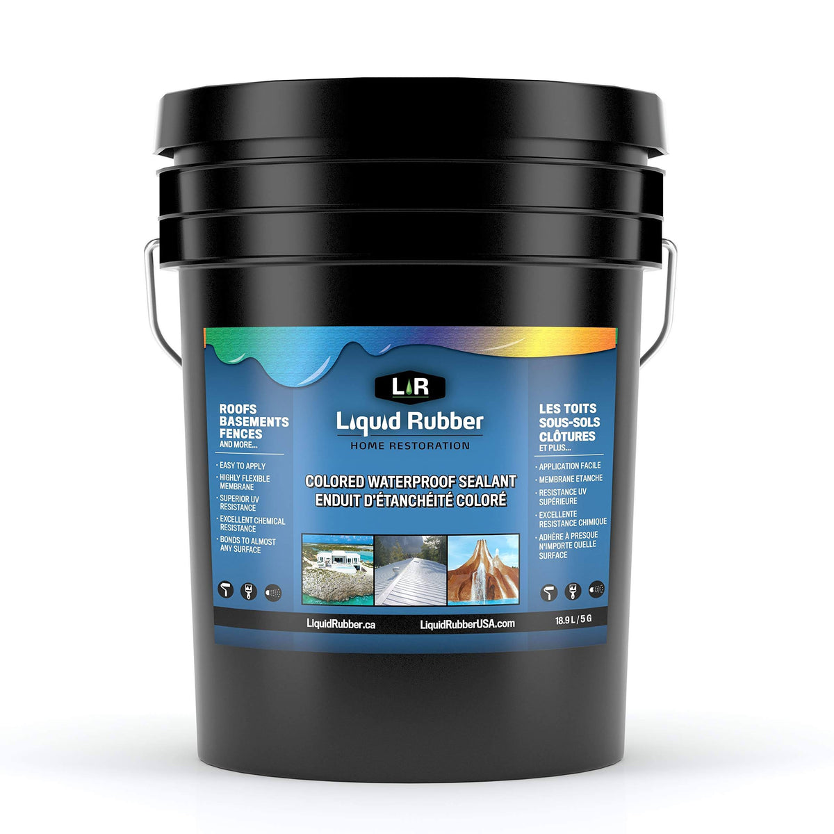 Liquid Rubber Waterproof Sealant Light Grey 5 Gal I716901