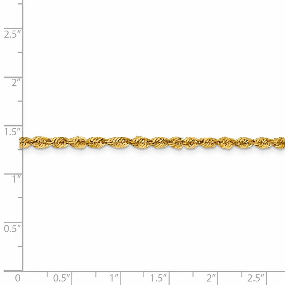10kt Yellow Gold 24 inch Rope Chain O9762