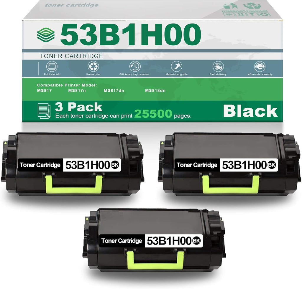 3 Pack Black High Yield Remanufactured Toner Cartridge M11464