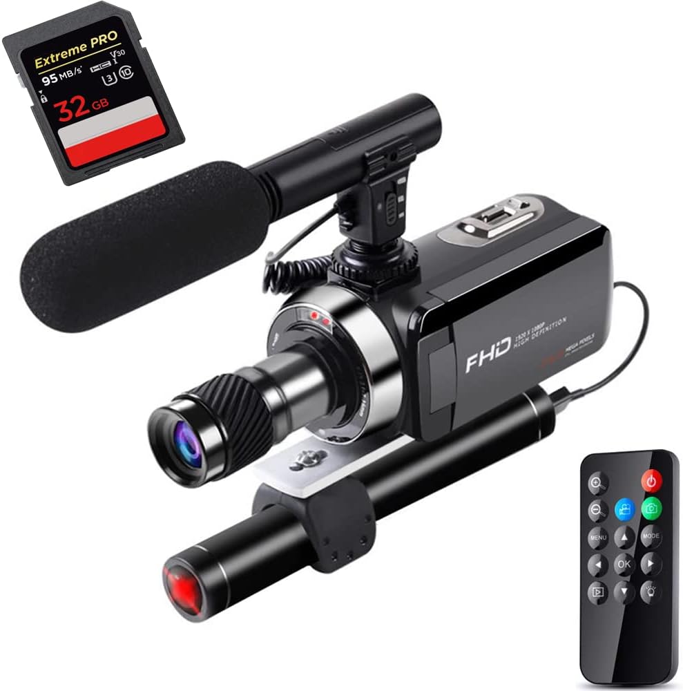 Ultra IR Night Vision Camcorder with Mini Monocular and 32GB Card I32351