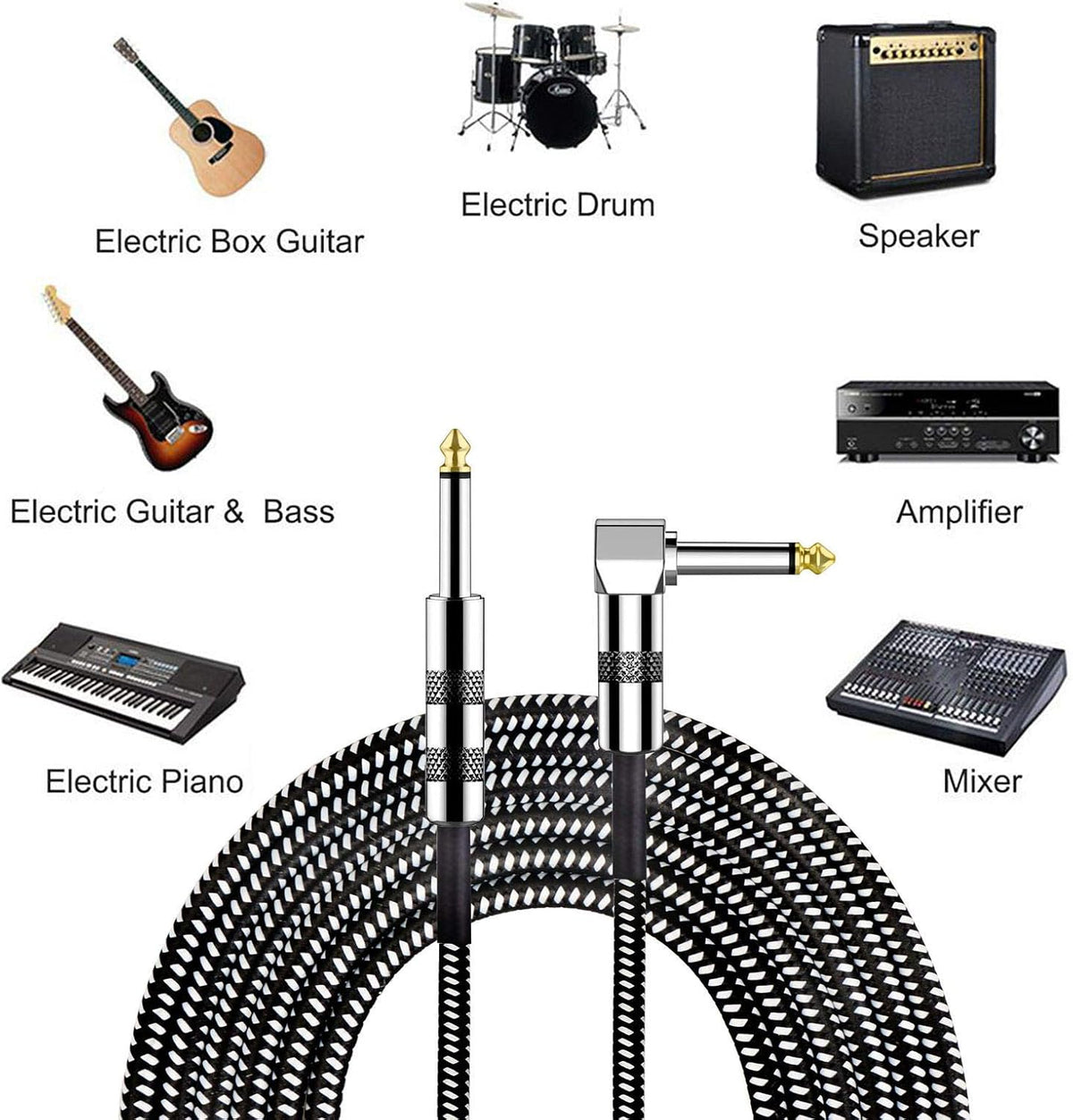 10W Mini Bass Amplifier with 10ft Guitar Cable Y175599