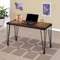 Industrial Black Wood Rectangle Sofa Table O4758