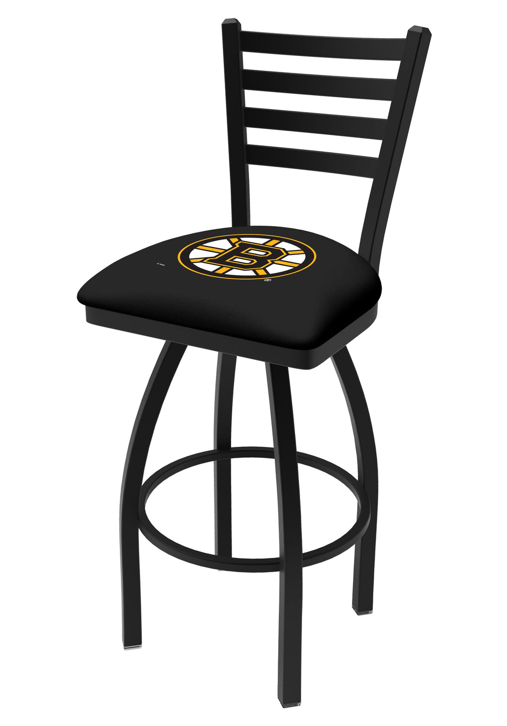 Black Wrinkle Swivel Bar Stool with Ladder Style Back Z4162