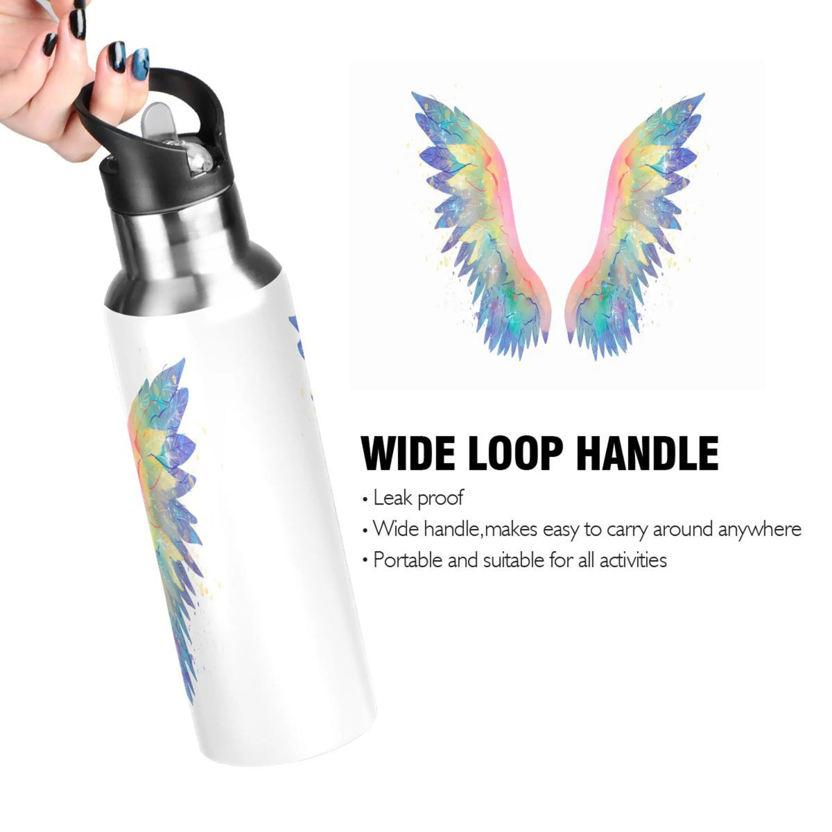 Rainbow Colorful Stainless Steel Insulated Vacuum Flask U8219