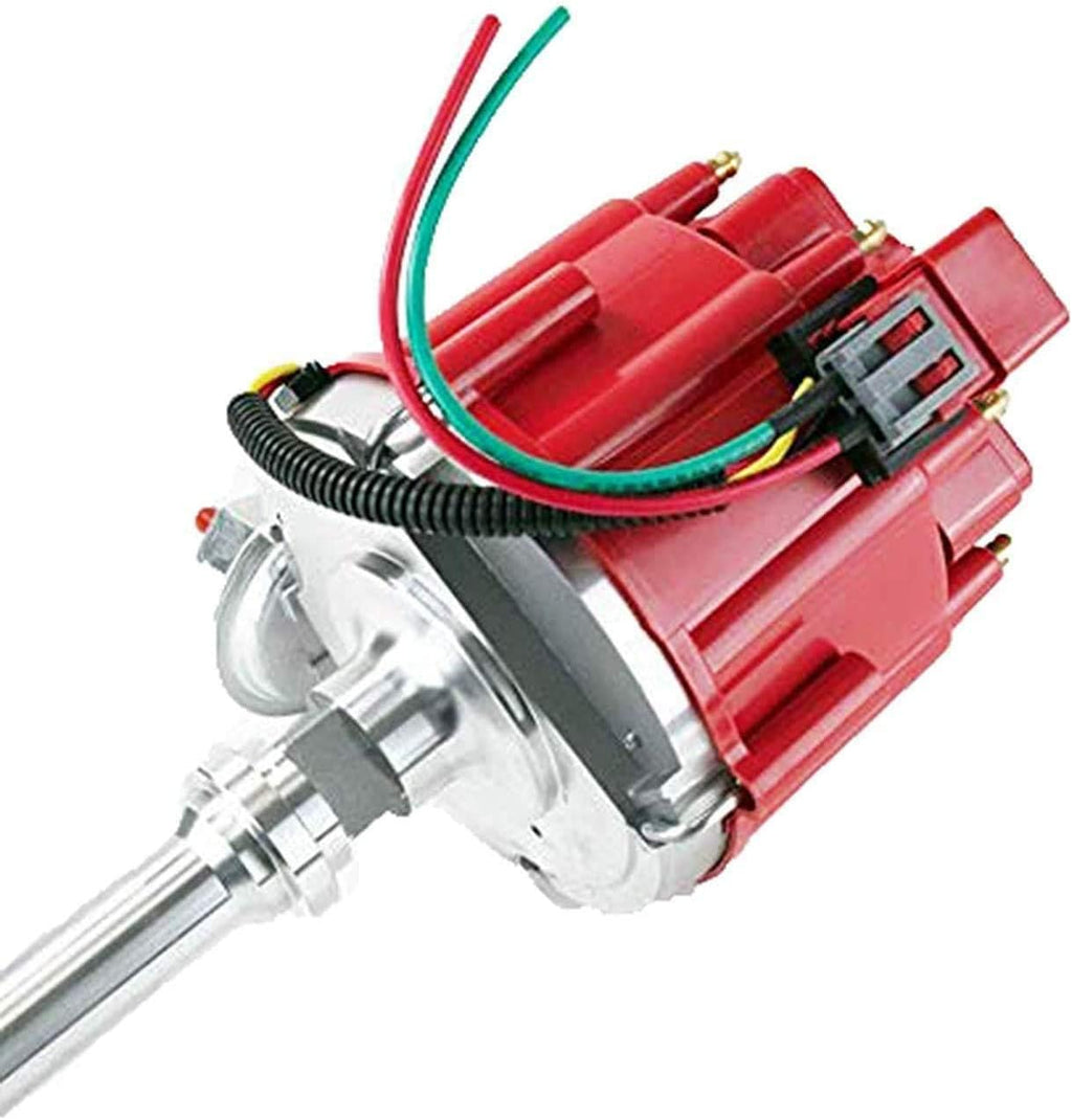 Red Cap HEI Distributor with Spark Plug Wires and Harness D74754