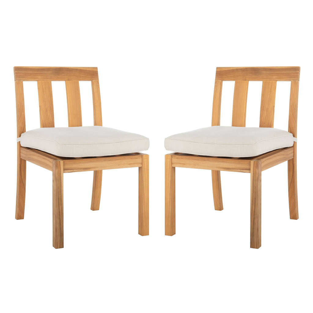 Teak Dining Chair Natural Set of 2 N63700