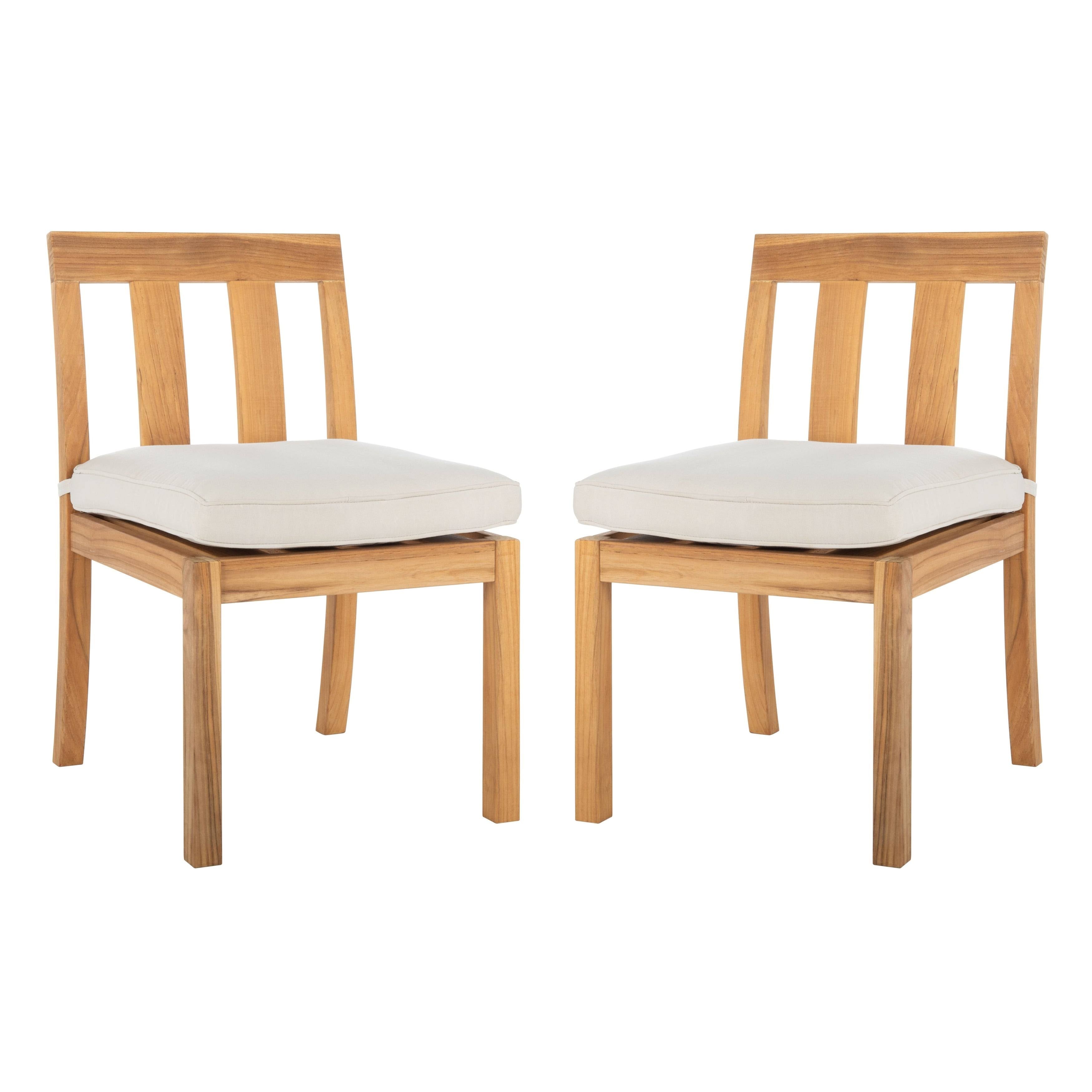 Teak Dining Chair Natural Set of 2 N63700