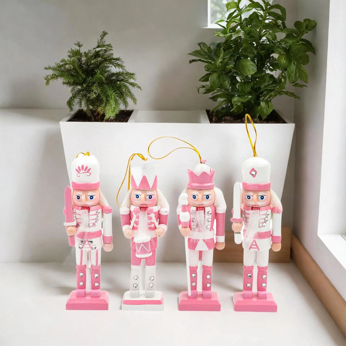 Pink Nutcracker Soldier Figurine Doll Ornament H1451