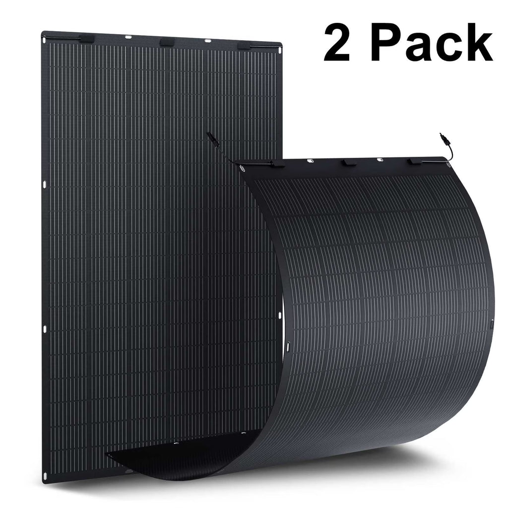 400 Watt Flexible Monocrystalline IP68 Waterproof Solar Panel, 2 Pack C16054