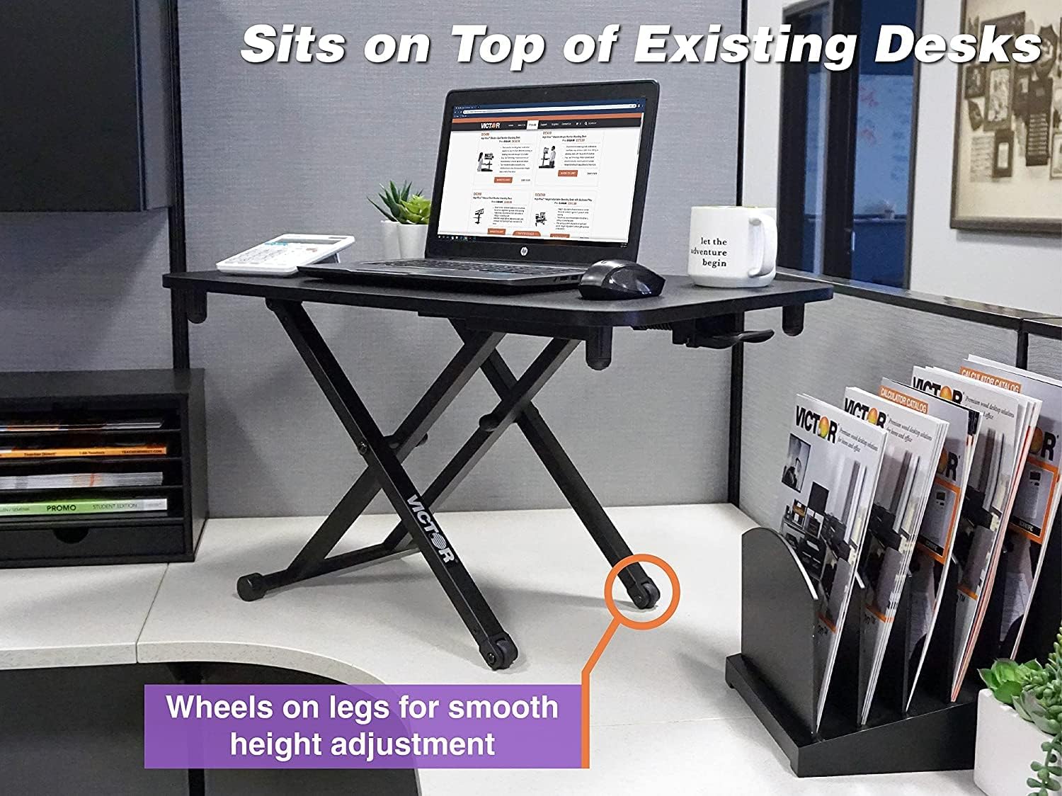 Adjustable Standing Desk, 29”x18.5, Black X8230