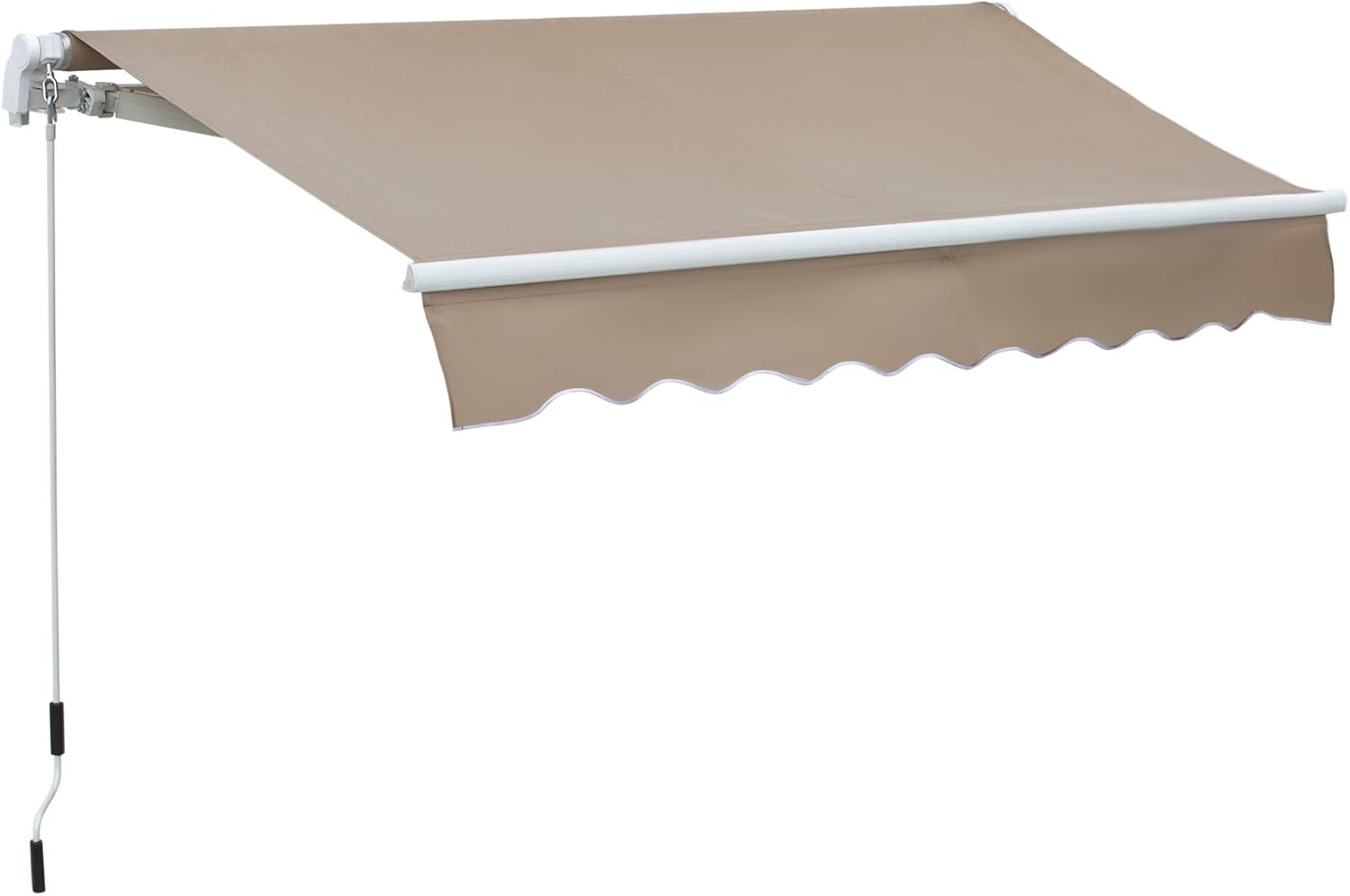 Black Manual Retractable Patio Awning C64709