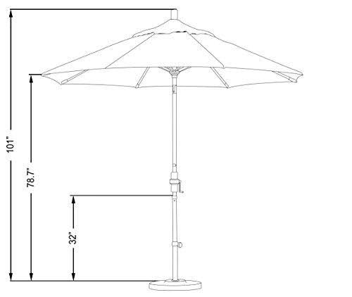 9 ft. Sunbrella Aluminum Single Vent Tilt Market Umbrella N30784