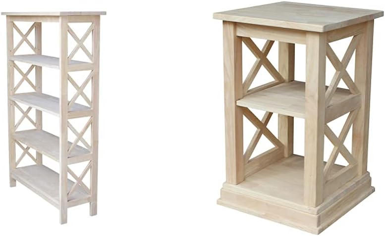 Unfinished 4-Tier Bookcase M7808