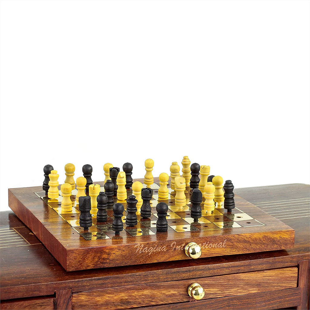 4 in 1 Multi Games Wooden Box E778597