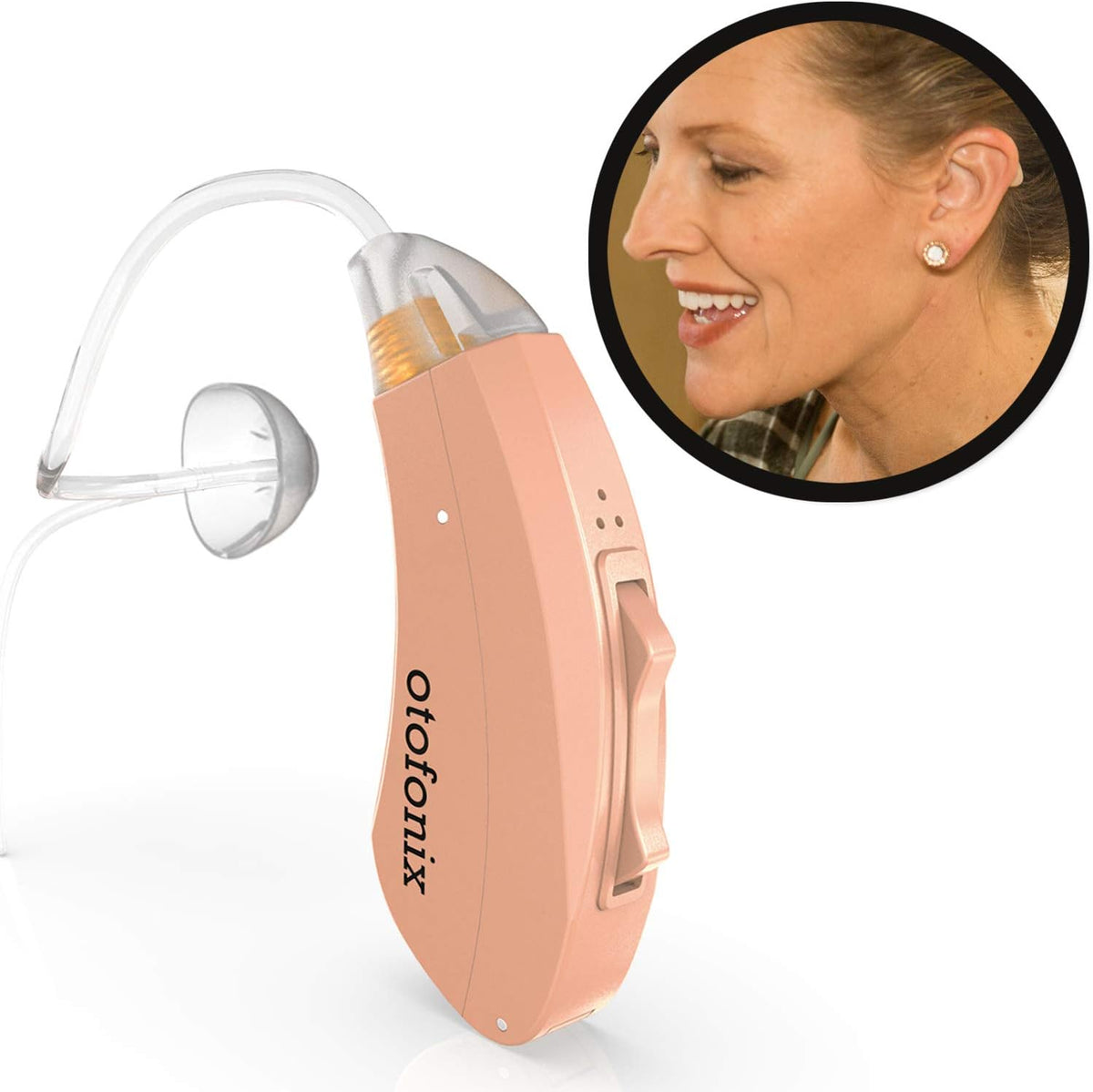 Beige Hearing Aid with Dual Directional Microphones O551710