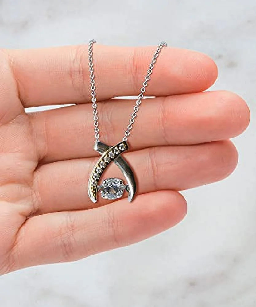 Grandmother Wishbone Dancing Necklace C9557