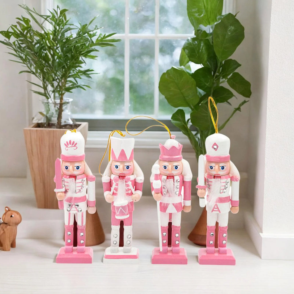 Pink Nutcracker Soldier Figurine Doll Ornament H1451