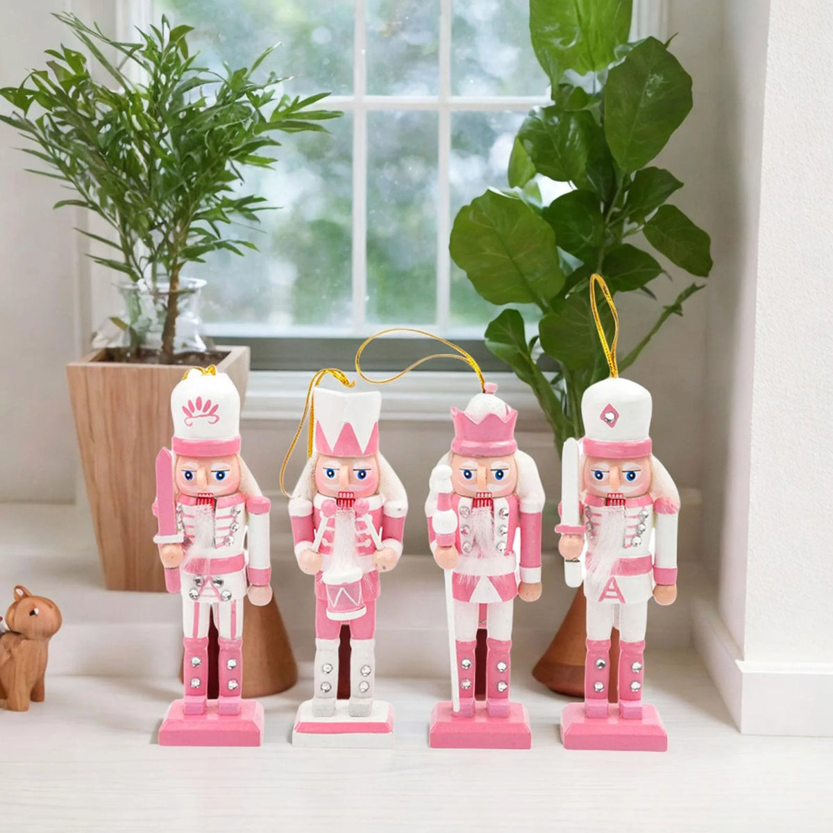 Pink Nutcracker Soldier Figurine Doll Ornament H1451