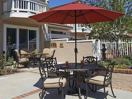 9 ft. Bronze Aluminum Patio Umbrella in Astoria Lagoon Sunbrella U672070