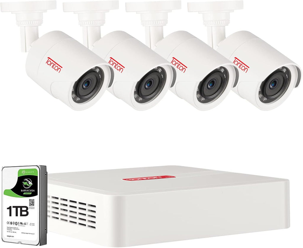 8CH H.265+ Hybrid DVR Security Camera System with 2TB HDD and 8PCS 2.0MP Weatherproof CCTV Bullet Cameras D977471
