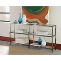 Industrial Metal Bookcase with Glass Shelves G73874