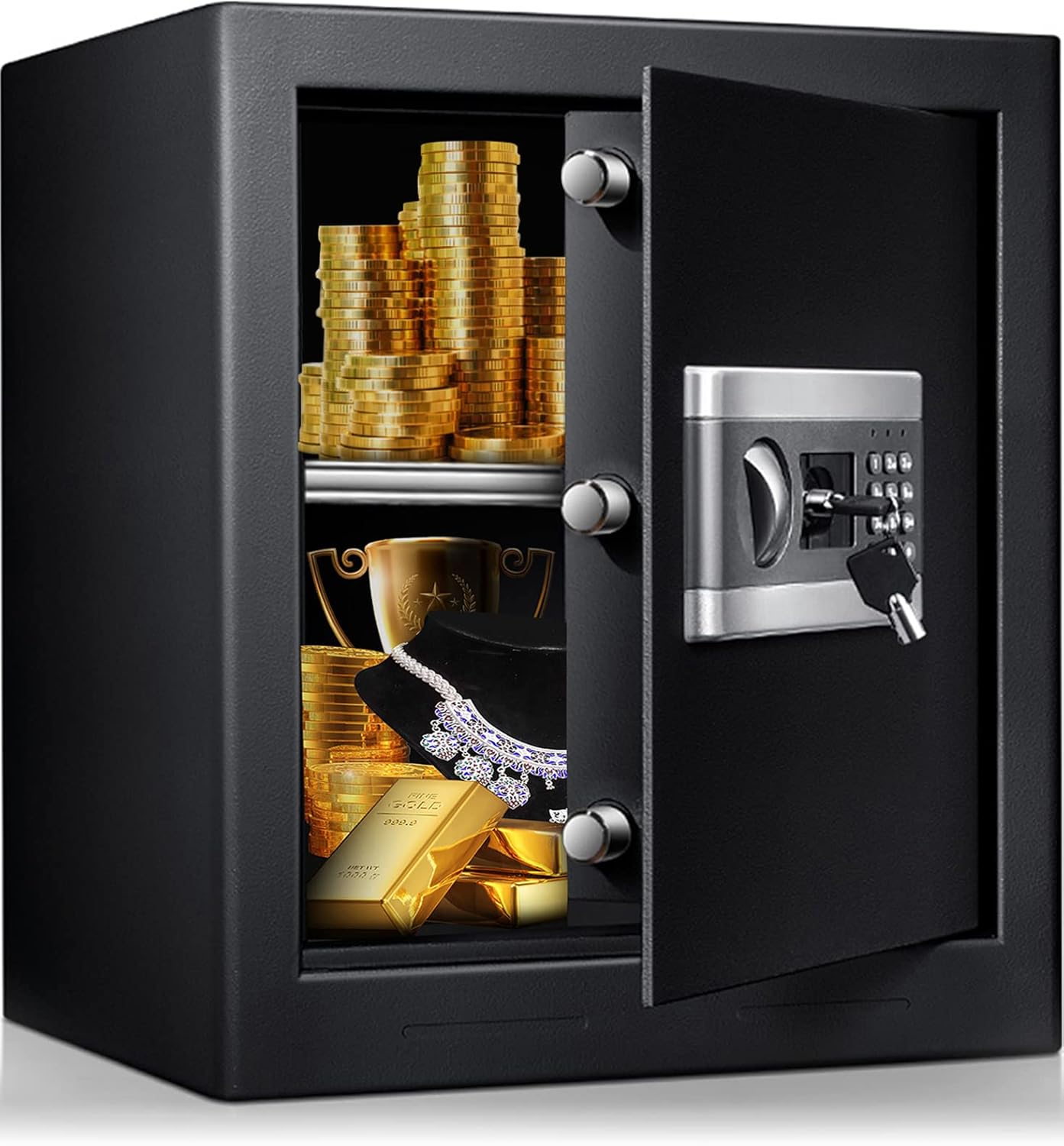 Fireproof Waterproof Digital Safe Box with Keypad Lock M45361