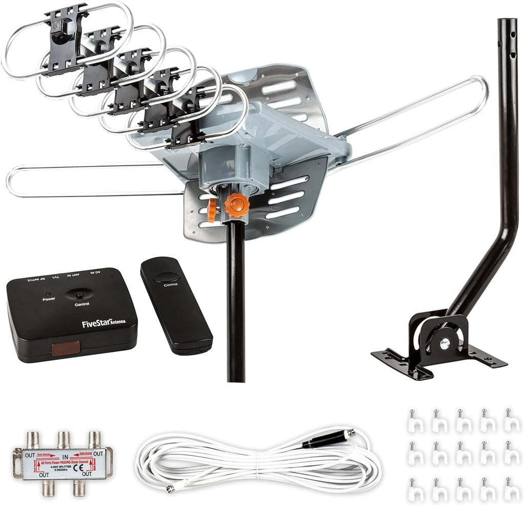 Outdoor HDTV Antenna with Motorized 360 Degree Rotation P932