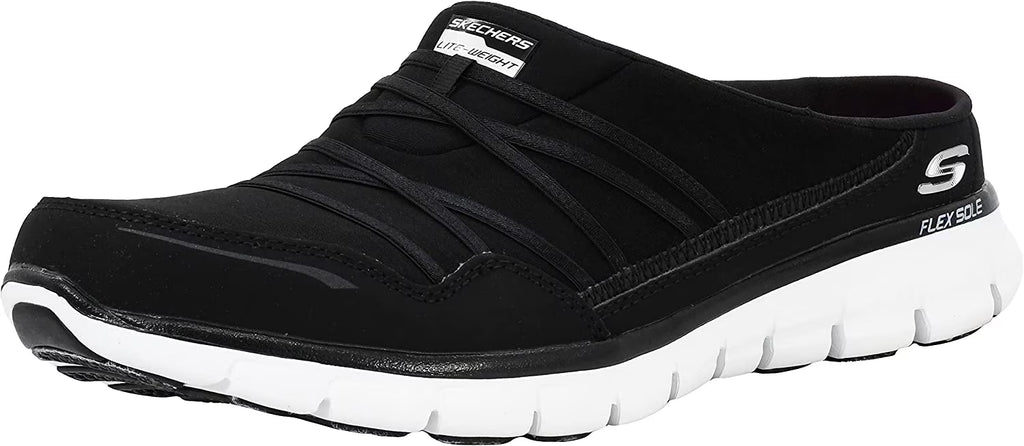 Black/White Slip-On Mule X8465
