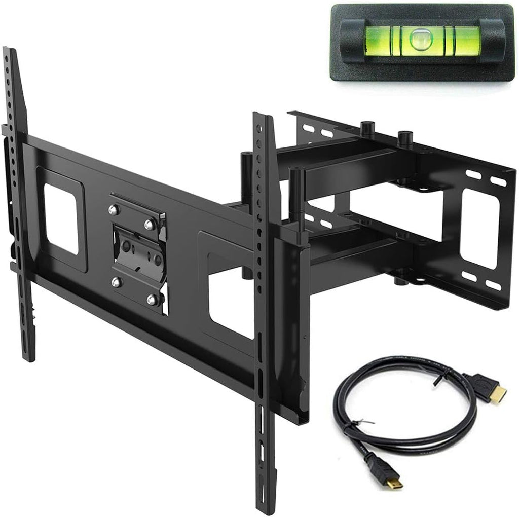 32-70 Inch Articulating Full Motion Swivel Tilt TV Wall Mount Bracket 18 Inches Arm Max VESA 600x400mm 132 lbs with 10ft HDMI Cable Pack of 2 F299727