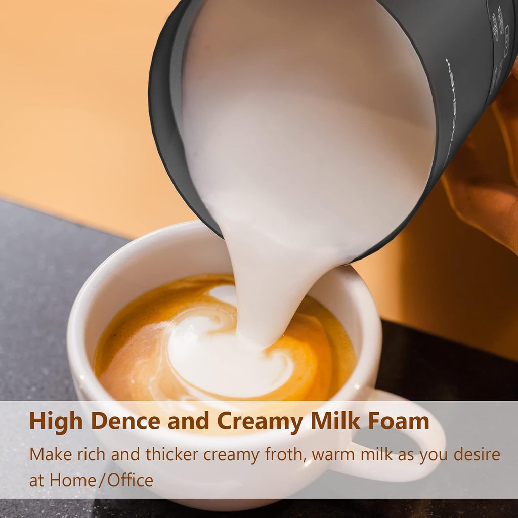 Black Pack of 2 Stainless Steel Electric Milk Frother and Steamer M8771